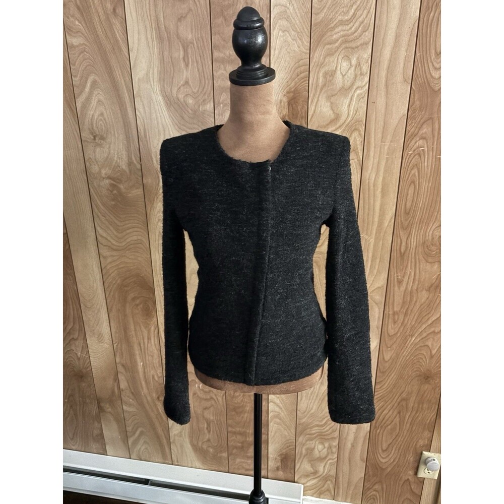 IRO PARIS WOMEN'S JACKET BLAZER TENY SIZE‎ 38 US 6 UK 10 WOOL BLEND DARK GRAY